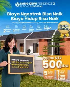 Dijual rumah subsidi dekat pintu tol bawen semarang