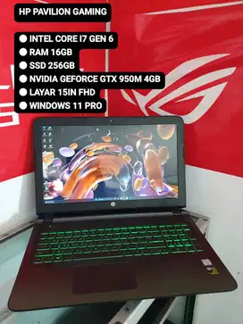 HP PAVILION GAMING CORE I7 RAM 16GB GEFORCE GTX 950M 4GB KEY NYALA