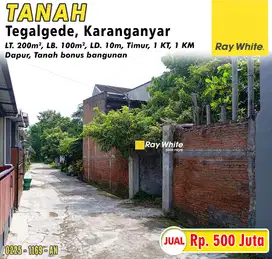 Dijual Tanah Bonus Bangunan dekat Pusat Kota Karanganyar