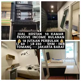 JUAL KOS KOST KOSAN KOSTAN 10 KAMAR DI TOMANG GROGOL PETAMBURAN JAKBAR