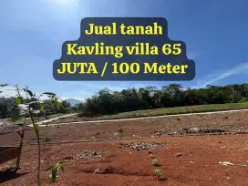 Jual cepat tanah Kavling villa 65 JUTA / 100 Meter bogor timur