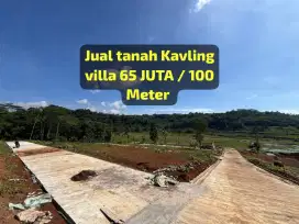 Jual cepat tanah Kavling villa 65 JUTA / 100 Meter bogor timur