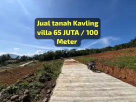 Jual cepat tanah Kavling villa 65 JUTA / 100 Meter bogor timur