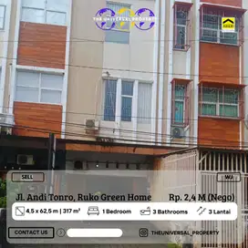 Dijual Ruko 3LT Poros Andi Tonro Ruko Green Home Siap Pakai Nego WJ