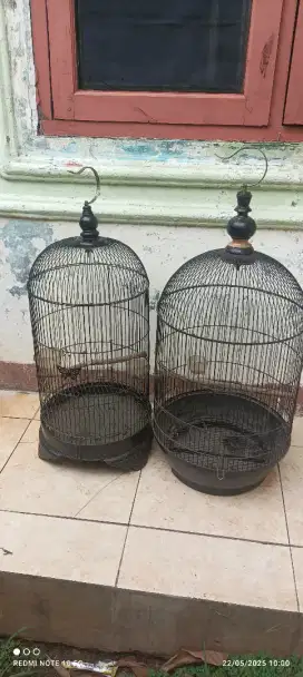 2 kadang burung kapsul ukuran 40cm dan 34cm