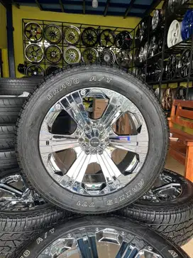 VELG BALLISTIC BLACK CHROME R20 H6*139 PAJERO,FORTUNER,HILUX,TRITON