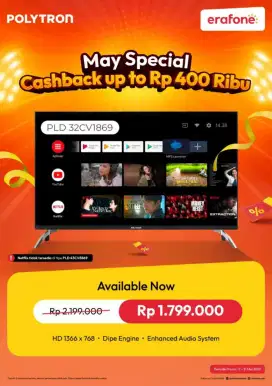 PROMO TV SEMUA MERK SUDAH ANDROID DAN GOOGLE TV