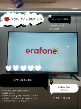 PROMO CASHBACK XIAOMI GOOGLE TV 32 A PRO Speaker 20W,Dolby Audio