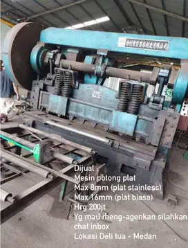 [Agen masuk] Mesin potong plat biasa stainless/ cutting plat 16mm 8mm