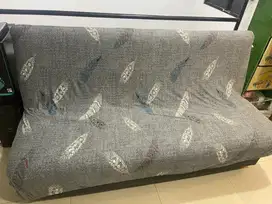 Dijual Sofa Bed 3 in 1, bahan semi kulit dan cover