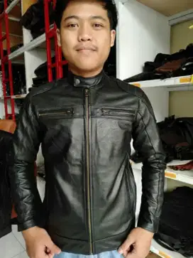 JAKET KULIT ASLI Pria Keren JAKET KULIT Motoran 100% Asli Kulit Domba