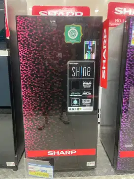 SHARP REFRI1 DOOR 166 L BLACK RED