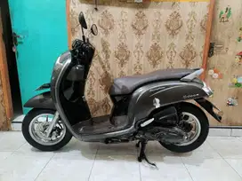 Scoopy Fi 2018 Coklat Hitam LED