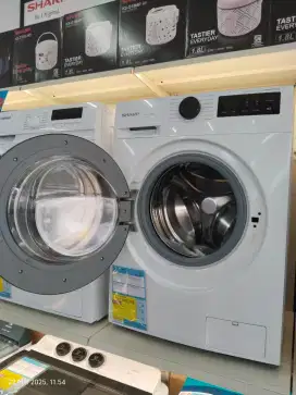 Mesin cuci Sharp 7KG front loading. Cicilan bisa tanpa DP, syarat KTP