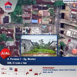 Dijual 1 kav tanah siap bangun Jl. Purnama Gg. Mentari