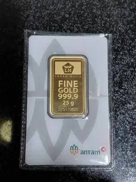 Logam mulia antam 25gr certieye