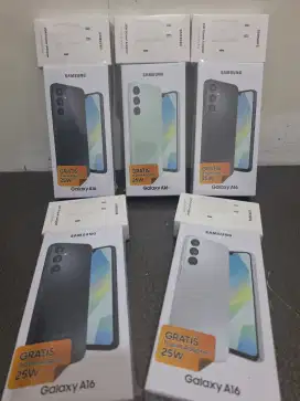 Samsung A16 new! Potongan 800rb + kuota 140 free+ travel adapter 299rb