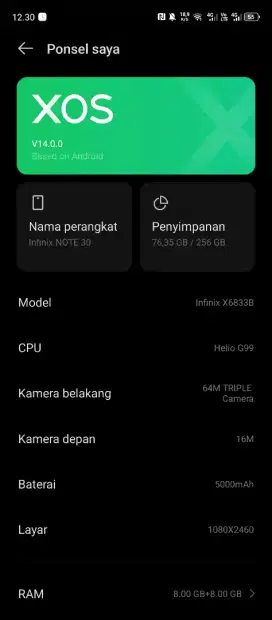 INFINIX NOTE 30 MULUS