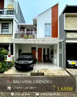 Dijual rumah dalam cluster Bali view cirendue Ciputat