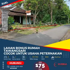 Tanah Luas Murah Bonus Bangunan Rumah Cocok untuk Usaha Peternakan