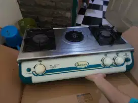 Kompor Quantum 3 Tungku Pemantik Elektrik