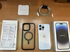 IPHONE 14 PROMAX 128 GB SILVER IBOX FULLSET ORI SAMPE NOTA