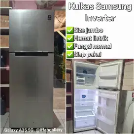 Kulkas Samsung Inverter Like New Dua Pintu Hemat Listrik Twin Cooling