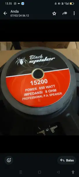 Agen Speaker baru gres, ada : Bell, BlackSpider 15 inch , Magnet besar