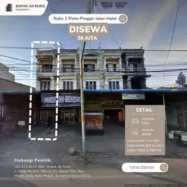 RUKO 1 PINTU 4 KAMAR TIDUR LOKASI STRATEGIS PINGGIR JALAN