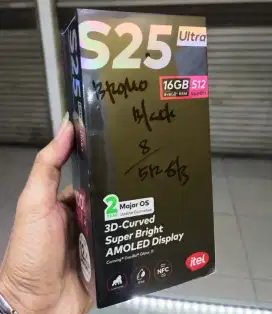 Itel S25 Ultra 8GB+512GB Black AMOLED Curve BNIB Garansi Resmi