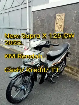 Supra X 125 2023. KM Rendah. Like New. Mulus. Ban OK. Cash/Kredit/TT