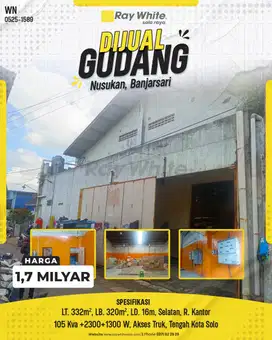 Dijual Gudang Murah Siap Pakai Di Nusukan Solo Kawasan Bisnis