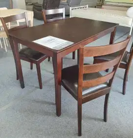 Meja makan set solid