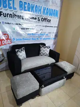 Promo Sofa Cantik Model Minimalis Terbaru Warna Abu Dan Hitam