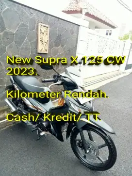 Supra X 125 2023. KM Rendah. Like New. Mulus. Ban OK. Cash/Kredit/TT