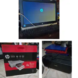 Komputer all in one pc merk hp + printer