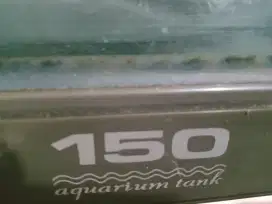 Di jual aja bosen ngurusnya Akuarium panjang 1,5+tutup kaca tebal