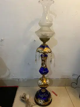 Jual lampu kristal bohem biru tinggi 77 cm