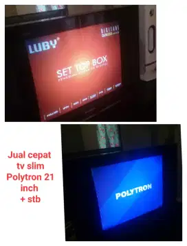 Jual cepat tv slim Polytron 21 inch plus stb. Kualitas bagus