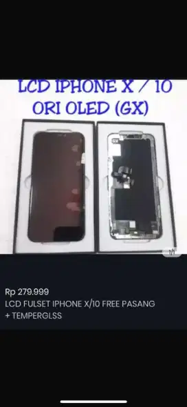 Lcd fulset new IPHONE X + pasang free temprgls