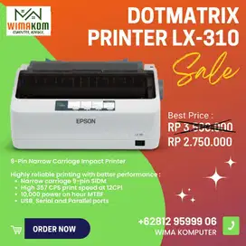 PRINTER EPSON LX 310 Garansi Toko 1 Tahun Fullset N-SW