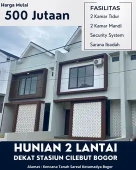 Promo rumah 2 lantai tanpa dp dekat stasiun cilebut bogor