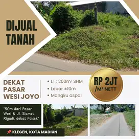Jual Tanah Strategis Belakang Polsek Kartoharjo Kota Madiun