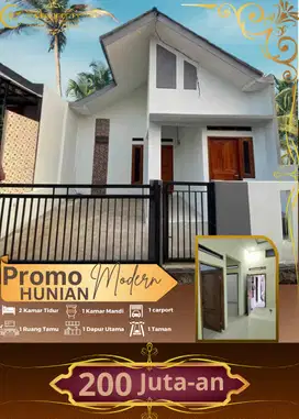 Rumah 2 kamar murah desain modern akses strategis hanya 200 jutaan