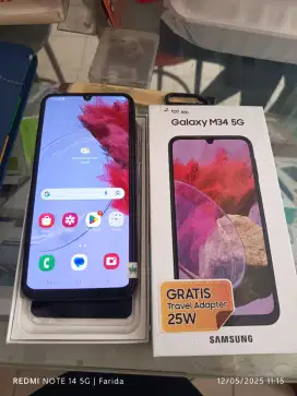 Samsung M34 5G 8/128gb  bekas fullset normal bisa TT