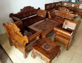 Sofa Kayu Jati Ukir 1 Set