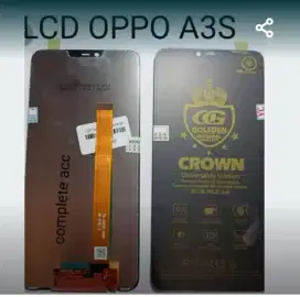 Lcd fulset new OPPO A3S +PASANG Free Temprgls