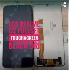 Lcd fulset new Realme C2 + pasang free temprgls