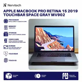 MacBook Pro Retina 15 2019 Touchbar Core i7 RX 555 4GB 16GB/256GB