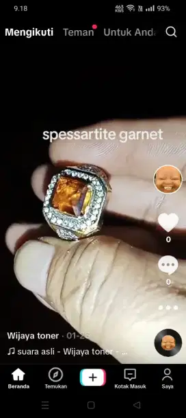 Spersartin garnet
